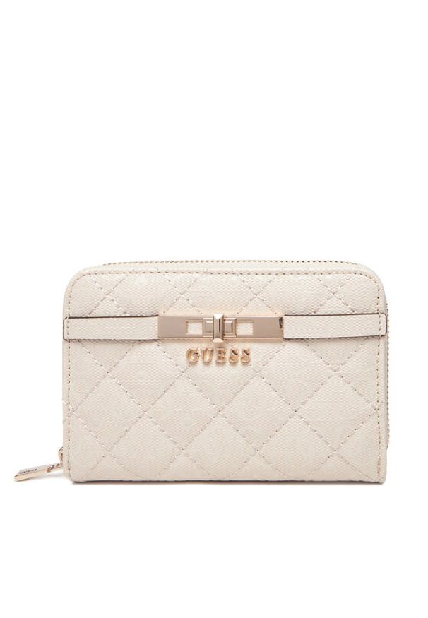 Guess Duży Portfel Damski Idra Slg SWGG81 57140 Beżowy. Kolor: beżowy. Materiał: skóra