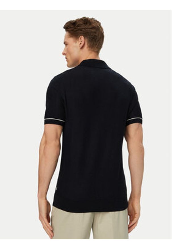 BOSS Polo H-Narciso 50560483 Granatowy Regular Fit. Typ kołnierza: polo. Kolor: niebieski. Materiał: bawełna