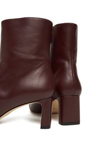 Stuart Weitzman Botki Babette SL542 Bordowy. Kolor: czerwony. Materiał: skóra #3