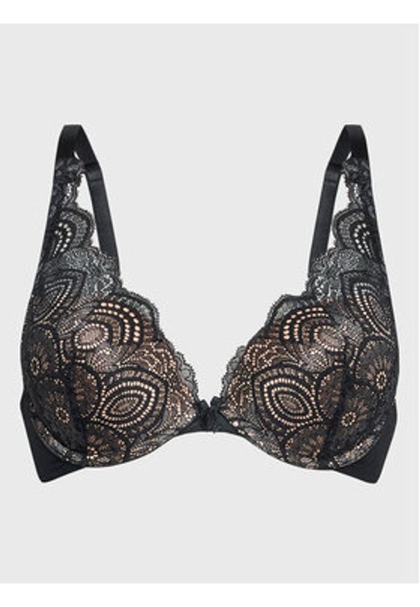 Wonderbra Biustonosz push-up WB000BHP Czarny. Kolor: czarny. Materiał: syntetyk. Rodzaj stanika: push-up