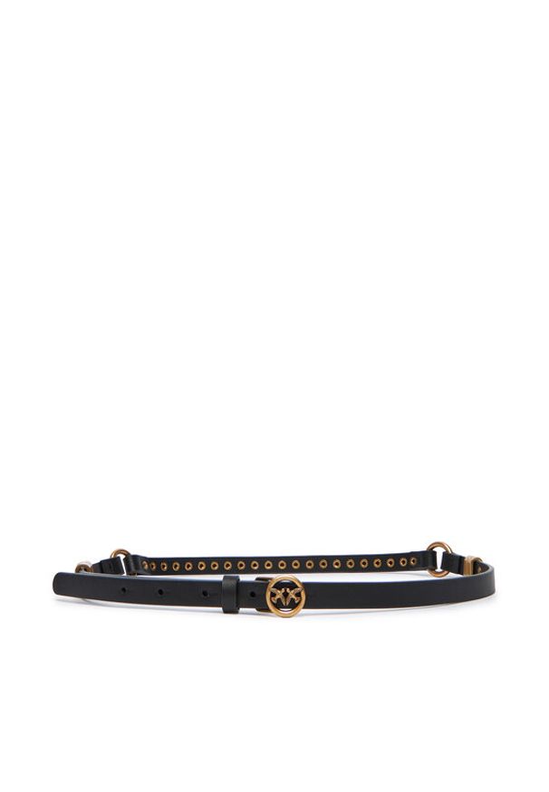Pinko - PINKO Pasek Damski Studs Belt H 1,2 AI 25-26 105872 A0F1 Czarny. Kolor: czarny. Materiał: skóra