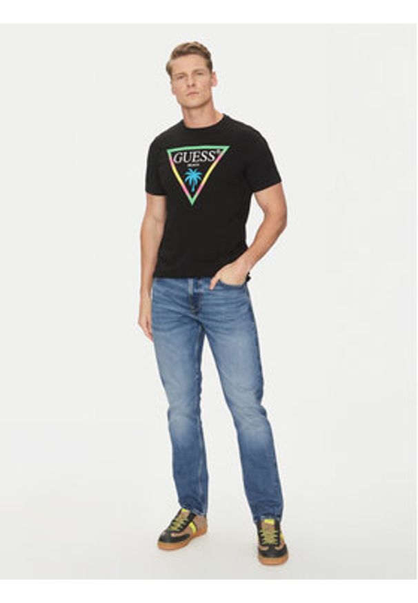 Guess Jeansy M5RAS2 D5KP2 Niebieski Slim Fit. Kolor: niebieski