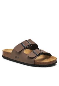 CMP Klapki Eco Thalitha Wmn Slipper 3Q91016 Brązowy. Kolor: brązowy. Materiał: skóra