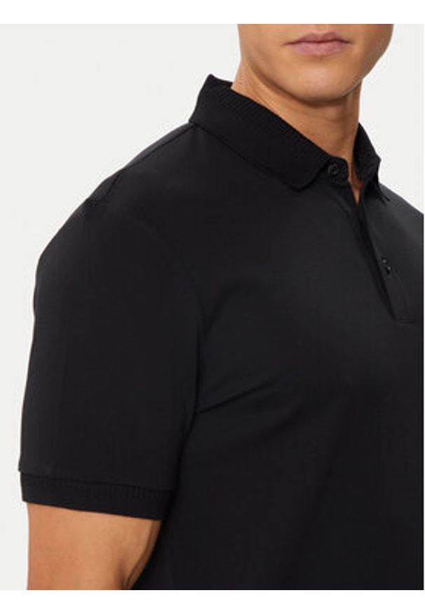 Hugo Polo Dereso232 50490770 Czarny Slim Fit. Typ kołnierza: polo. Kolor: czarny. Materiał: bawełna