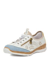 Rieker Półbuty N42K6-80 Biały. Kolor: biały. Materiał: materiał #9