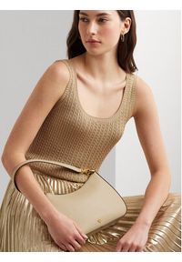 Lauren Ralph Lauren - LAUREN RALPH LAUREN Torebka 431883768029 Beżowy. Kolor: beżowy. Materiał: skórzane #4