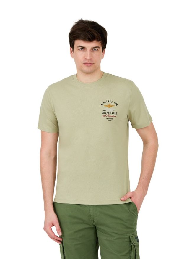 Aeronautica Militare - AERONAUTICA MILITARE Zielony t-shirt Short Sleeve. Kolor: zielony