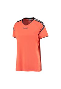 Hummel - Koszulka sportowa damska T-shirtAuthentic Charge S/S Poly Jersey Woman. Kolor: czarny, pomarańczowy, wielokolorowy. Materiał: jersey