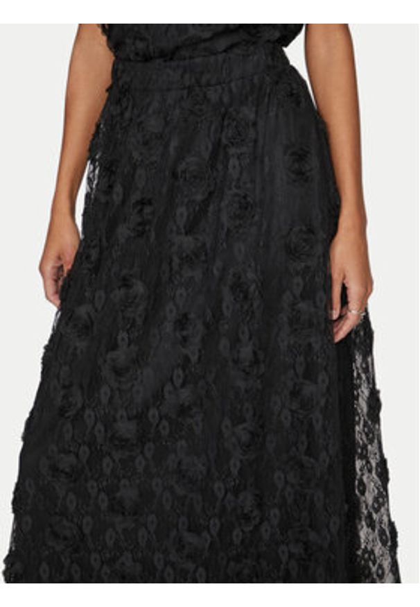 Vila Spódnica tiulowa Dahla 14100489 Czarny Regular Fit. Kolor: czarny. Materiał: syntetyk