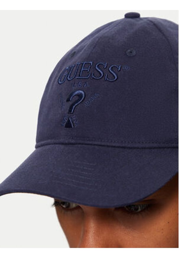 Guess Czapka z daszkiem M5RZ11 WO07T Granatowy. Kolor: niebieski. Materiał: bawełna, materiał
