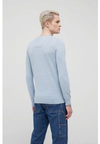 Tom Tailor sweter bawełniany męska. Okazja: na co dzień. Kolor: niebieski. Materiał: bawełna. Długość rękawa: długi rękaw. Długość: długie. Styl: casual #4