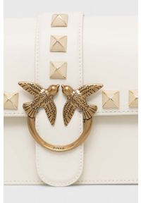 Pinko torebka skórzana kolor biały. Kolor: biały. Materiał: skórzane. Rodzaj torebki: na ramię #3