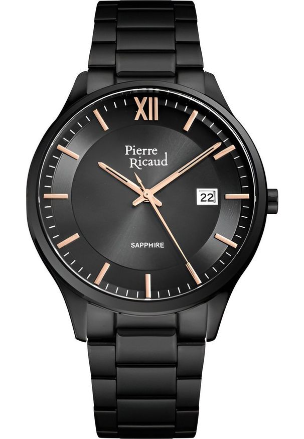 Zegarek męski Pierre Ricaud P97262.B1R4Q czarny. Kolor: czarny