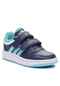 Adidas - Buty adidas Hoops Lifestyle IF5320 Navy. Kolor: niebieski. Materiał: materiał