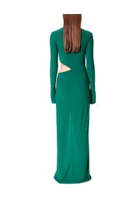 AGGI - Zielona sukienka maxi z wycięciami Skylar. Kolor: zielony. Materiał: tkanina. Typ sukienki: dopasowane, asymetryczne. Długość: maxi #2