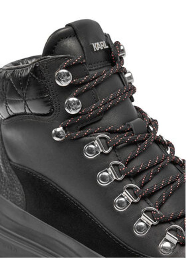 Karl Lagerfeld - KARL LAGERFELD Trzewiki KL42955 Czarny. Kolor: czarny. Materiał: skóra