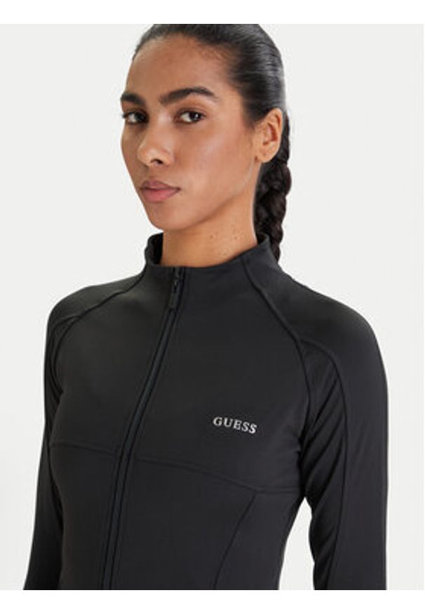 Guess Bluza V6RP15 KD952 Czarny Slim Fit. Kolor: czarny. Materiał: syntetyk