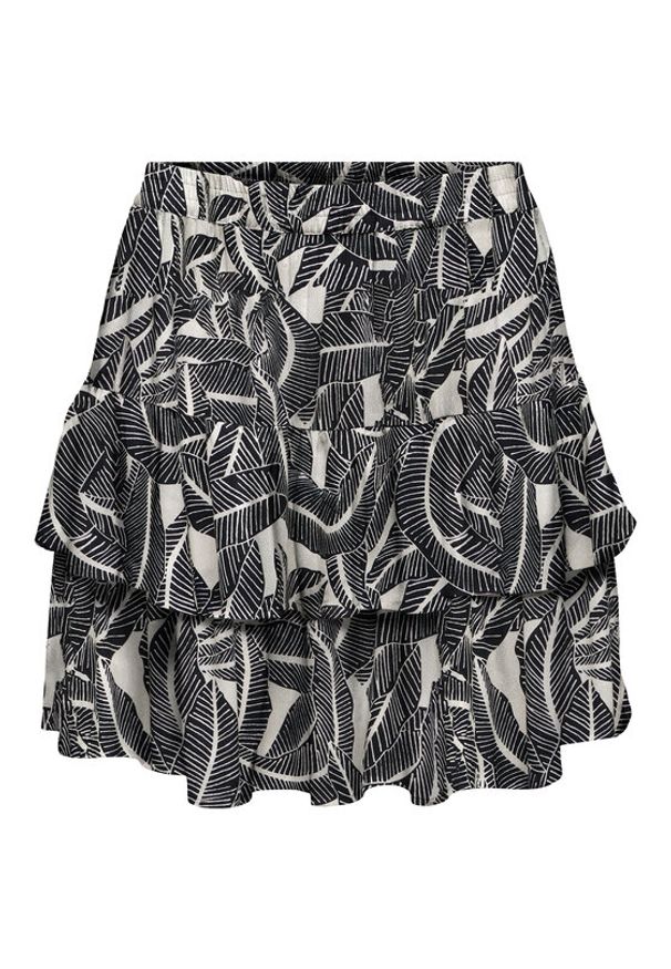 only - ONLY Spódnica mini Nova 15372459 Szary ciemny Regular Fit. Kolor: szary. Materiał: wiskoza