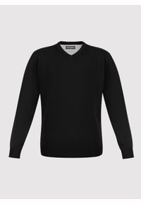 Pako Lorente - PAKO LORENTE - Czarny bawełniany sweter v-neck. Okazja: na co dzień. Kolor: fioletowy, niebieski, czarny. Materiał: bawełna. Sezon: jesień. Styl: casual #9