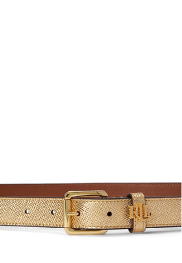 Lauren Ralph Lauren - LAUREN RALPH LAUREN Pasek 412P10154001 Złoty. Kolor: złoty. Materiał: skóra
