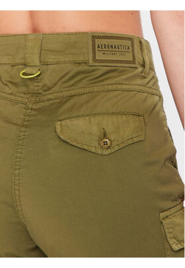 Aeronautica Militare Szorty materiałowe 231BE186DCT3119 Zielony Regular Fit. Kolor: zielony. Materiał: bawełna