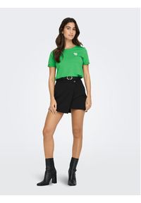only - ONLY T-Shirt Kita 15244714 Zielony Regular Fit. Kolor: zielony. Materiał: bawełna #5