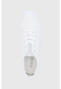 Big-Star - Big Star tenisówki damskie kolor biały. Nosek buta: okrągły. Zapięcie: sznurówki. Kolor: biały. Materiał: guma