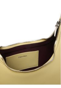Calvin Klein Torebka Foil Logo Conv Shoulder Bag LV04F3272G Żółty. Kolor: żółty. Materiał: skórzane #3