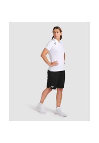 Koszulka damska na basen Arena Women`s Team Poloshirt Solid Cotton. Typ kołnierza: polo. Kolor: biały. Styl: sportowy. Sport: pływanie