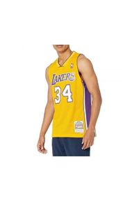 Mitchell & Ness Los Angeles Lakers Nba Swingman Home Jersey. Kolor: pomarańczowy, żółty, wielokolorowy. Materiał: jersey. Długość rękawa: bez rękawów