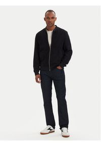 Karl Lagerfeld - KARL LAGERFELD Kurtka skórzana 555011 562411 Granatowy Regular Fit. Typ kołnierza: dekolt w karo. Kolor: niebieski. Materiał: skóra #6