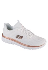 skechers - Buty do chodzenia damskie Skechers 12615WTRG. Kolor: biały, wielokolorowy, różowy. Materiał: materiał, tkanina. Szerokość cholewki: normalna. Sport: turystyka piesza