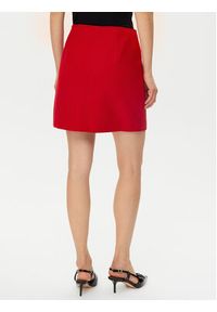 Morgan Spódnica mini 241-JADA Czerwony Straight Fit. Kolor: czerwony. Materiał: syntetyk #4