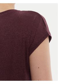 only - ONLY T-Shirt Silvery 15136069 Bordowy Loose Fit. Kolor: czerwony. Materiał: syntetyk #7