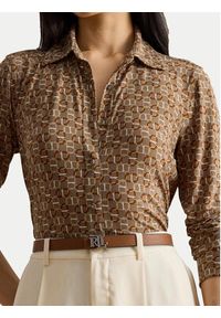 Lauren Ralph Lauren - LAUREN RALPH LAUREN Koszula 200980178001 Beżowy Slim Fit. Kolor: beżowy. Materiał: syntetyk #3