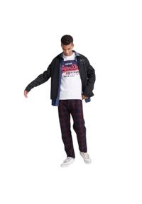 Koszulka turystyczna męska Superdry Vl O. Kolor: biały. Materiał: bawełna. Długość rękawa: długi rękaw. Styl: klasyczny
