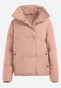 Born2be - Różowa Kurtka Pikowana ze Stójką Astasia. Typ kołnierza: kołnierzyk stójkowy. Kolor: różowy. Wzór: jednolity. Sezon: zima, jesień. Styl: elegancki #3