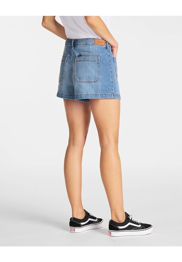 Lee - LEE PATCHPOCKET SHORT DAMSKIE SZORTY JEANSOWE L30RLJIL 112106591. Materiał: jeans