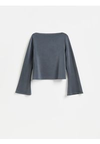 Reserved - Longsleeve z modalem - ciemnoszary. Kolor: szary. Materiał: dzianina. Długość rękawa: długi rękaw