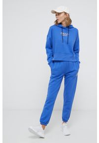 DKNY - Dkny - Spodnie. Kolor: niebieski. Wzór: nadruk #2