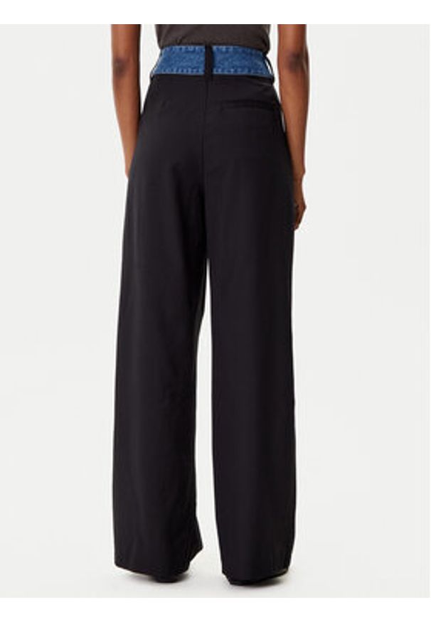 Desigual Spodnie materiałowe Denimwaist 25WWPW03 Czarny Wide Leg. Kolor: czarny. Materiał: syntetyk