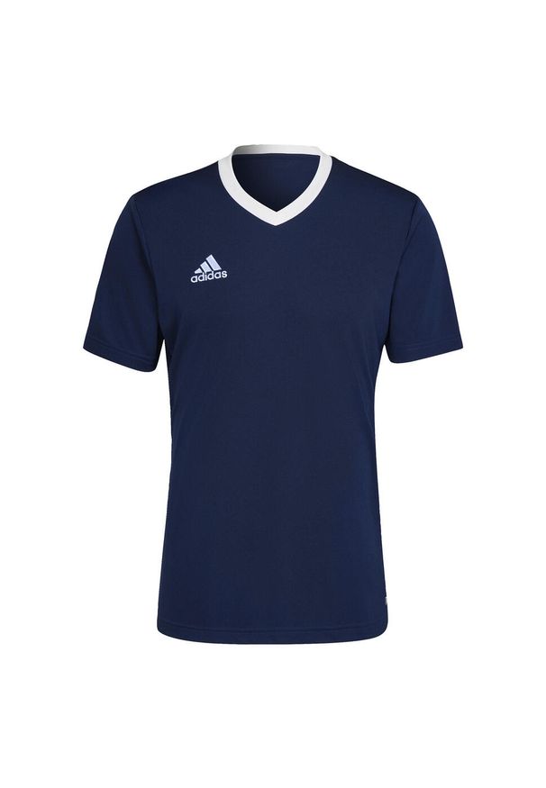 Adidas - Koszulka piłkarska męska adidas Entrada 22 Jersey. Kolor: niebieski. Materiał: poliester, jersey. Sport: piłka nożna