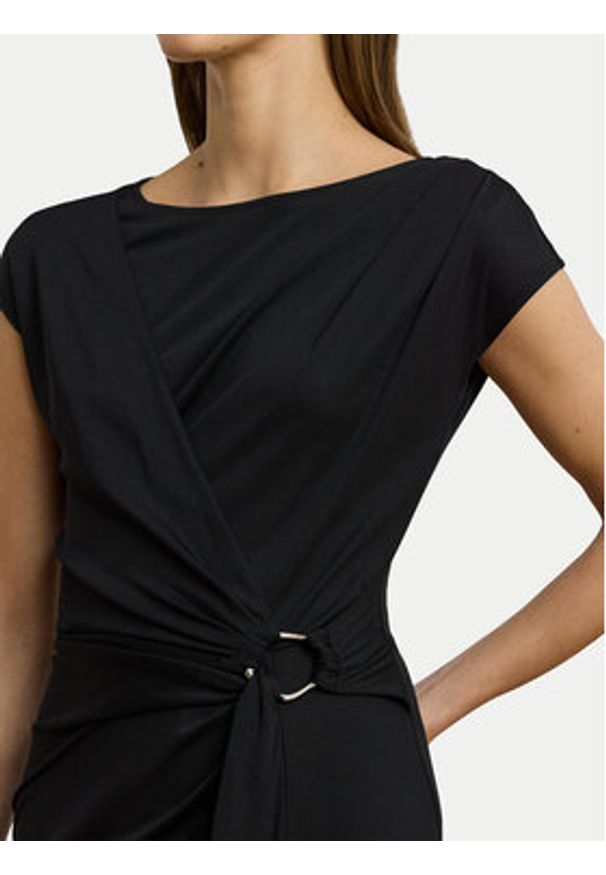 Lauren Ralph Lauren - LAUREN RALPH LAUREN Sukienka koktajlowa 200973601001 Czarny Slim Fit. Kolor: czarny. Materiał: syntetyk. Styl: wizytowy