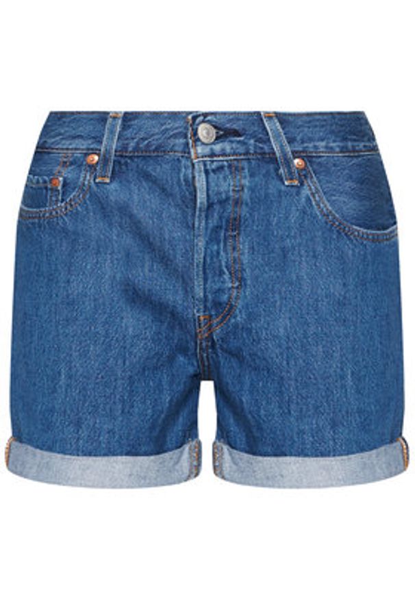 Levi's® Szorty jeansowe 501® Flat Finish 29961-0021 Granatowy Regular Fit. Kolor: niebieski. Materiał: bawełna, jeans