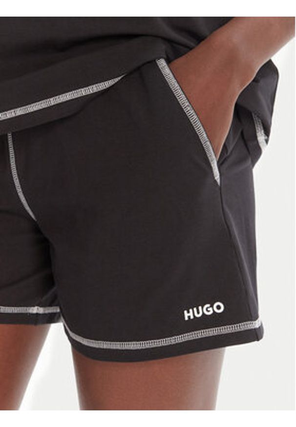 Hugo - HUGO Piżama Nite 50543530 Czarny Relaxed Fit. Kolor: czarny. Materiał: bawełna