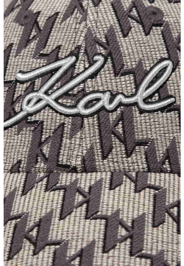 Karl Lagerfeld - KARL LAGERFELD Beżowa czapka K/signature Mono JKRD. Kolor: beżowy. Materiał: bawełna