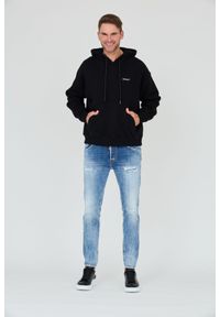 OFF-WHITE Czarna męska bluza, Rozmiar L. Typ kołnierza: kaptur. Kolor: czarny