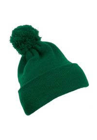 FLEXFIT - Czapka Pompon Dzianinowa Z Mankietami Classics. Kolor: szary. Materiał: dzianina