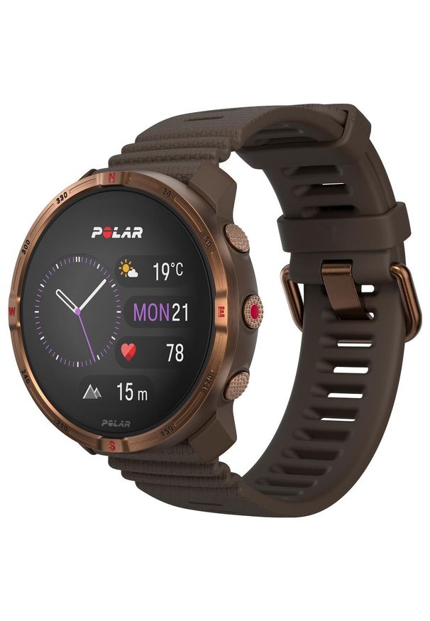 POLAR - Polar Grit X2 brązowo-miedziany S-L. Kolor: brązowy. Materiał: polar