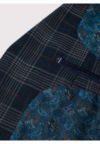 Pako Lorente - PAKO LORENTE – Granatowa casualowa marynarka męska w kratę. Okazja: na co dzień. Kolor: niebieski. Materiał: poliester, elastan, wiskoza. Styl: casual #3